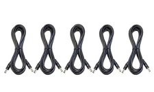 (5) Pack of 10ft DC Barrel Power Cables Male to Male 5.5mm X 2.1mm Plugs