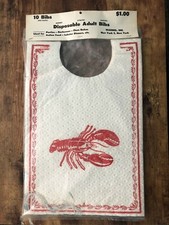 Vintage LOBSTER Disposable Adult Bibs Warmel Creation 10pcs UNOPENED NOS