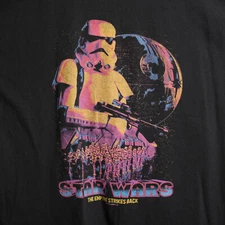 Vintage Empire Strikes Back T Shirt Mens XL BLack Storm Trooper Junk Food Tees