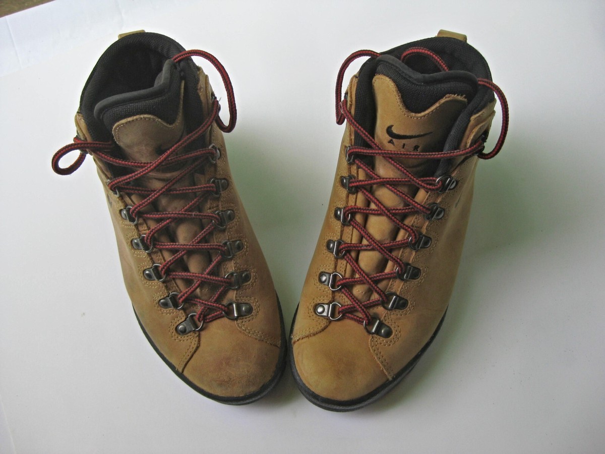 Vintage 90s Nike ACG Hiking Boots Brown Leather Size 9 Womens | eBay