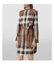 Authentic   BURBERRY  Check Shirt Dress ~ IT 40/UK 8 / US 6
