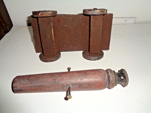 Folk Art Unknown Maker Old Wood Cannon 9" Overall Length - Germany - Picture 7 of 7