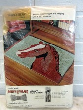 24X36" Mid Century Modern RUG PATTERN 'HORSE'S HEAD" 645 AUNT LYDIA'S PUNCH NDL