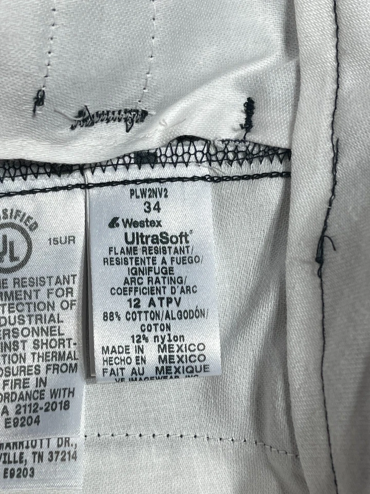 BULWARK PANTS NAVY PLW2NV2 NWOT Durable Pleated Fire Resistant FR Work 34/29 - Image 2 of 4