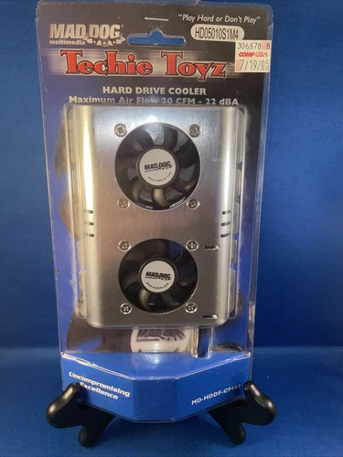 Mad Dog Multimedia DiskMod Hard Drive Dual Fan Cooler  MD-HDDF-CF602  NEW IN BOX