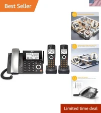 Digital Answering System Phone with Caller ID & Hands-Free Speaker, 2 Handsets