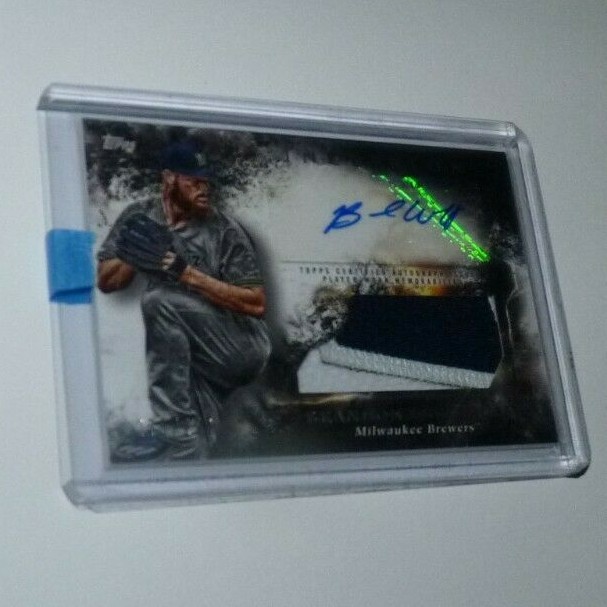 Brandon Woodruff Milwaukee Brewers Baseball Card Auto Patch /299 