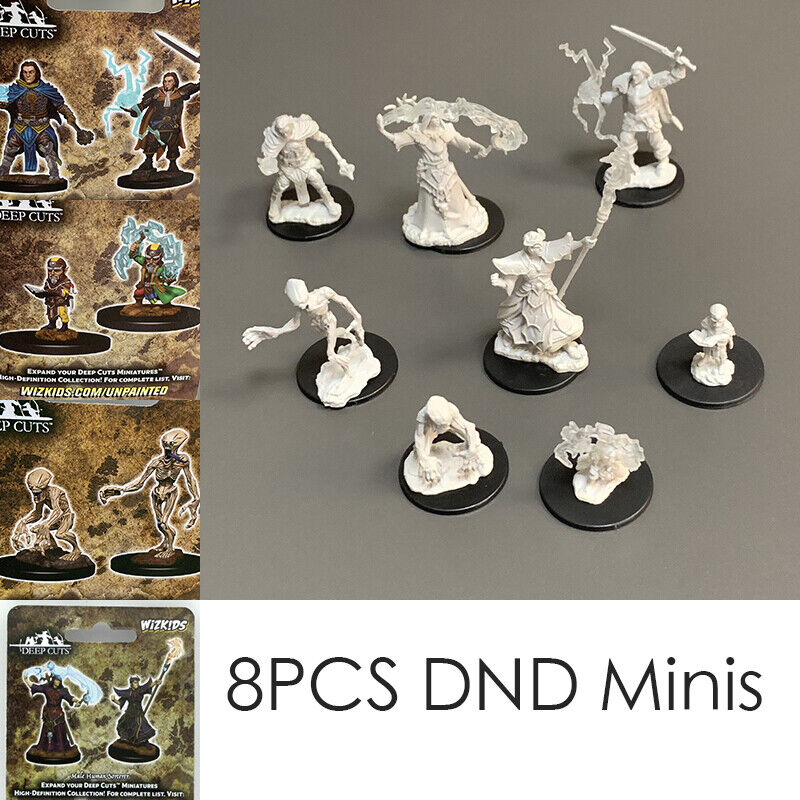 8 SZTUK Pathfinder Deep Cuts Gnome Sorcerer Cleric Wizard DND Miniatury gier planszowych