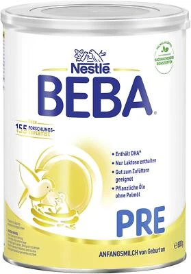 NESTLE Nestlé BEBA PRE Anfangsmilch ab der Geburt für Ihr Baby, Babynahrung