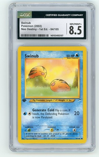 Swinub (1st Edition) graded CGC 8.5 for sale on eBay