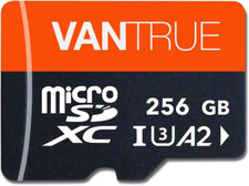 Vantrue 256GB Microsdxc UHS-I U3 4K UHD Video High Speed Transfer Monitoring SD