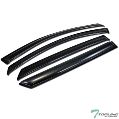 Topline Smoke Window Visors For 2007-2012 Kia Rondo – Rain Guard Vent Shades