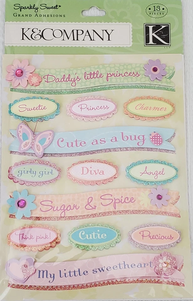 *YOU CHOOSE* K&Company - LITTLE PRINCESS/DADDY'S GIRL Dimensional Stickers - Image 3 of 4