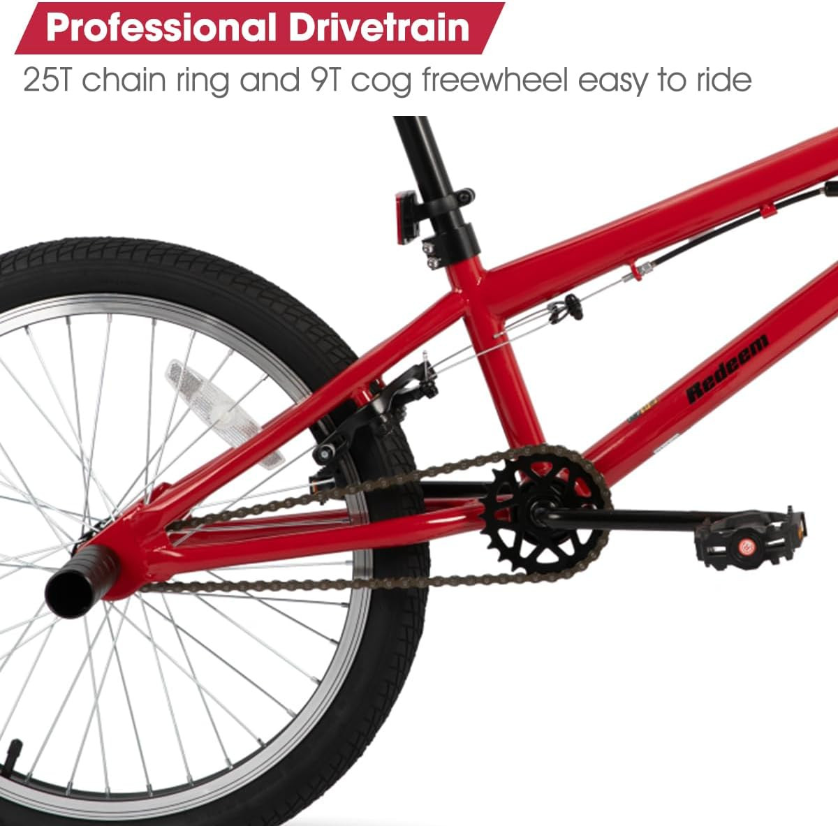 Hiland 20 Inch Freestyle Kids BMX Bike,Beginner-Level to Advanced Riders with 36