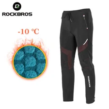 ROCKBROS Men Winter Warm Sweatpants Casual Sports Fleece Lined Cycling Pants