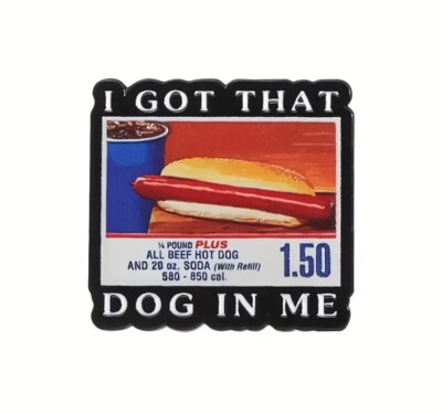 Costco Hot Dog Metal Enamel Pin - New! Costco Hot Dog Sign Enamel Lapel Pin