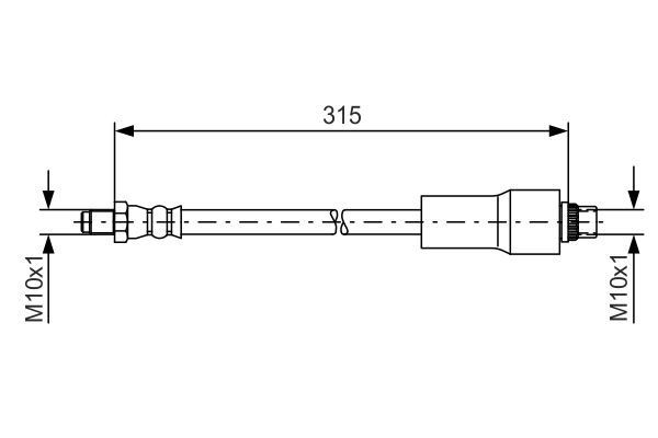 Bremsschlauch Vorne Hinten Oben Unten Bosch 1 987 476 432 FÜR Opel Renault-image