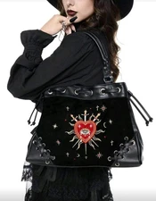 Punk Tote Bag Purse Tote Stylish Goth Fashion Christmas Gift New Black Shoulder