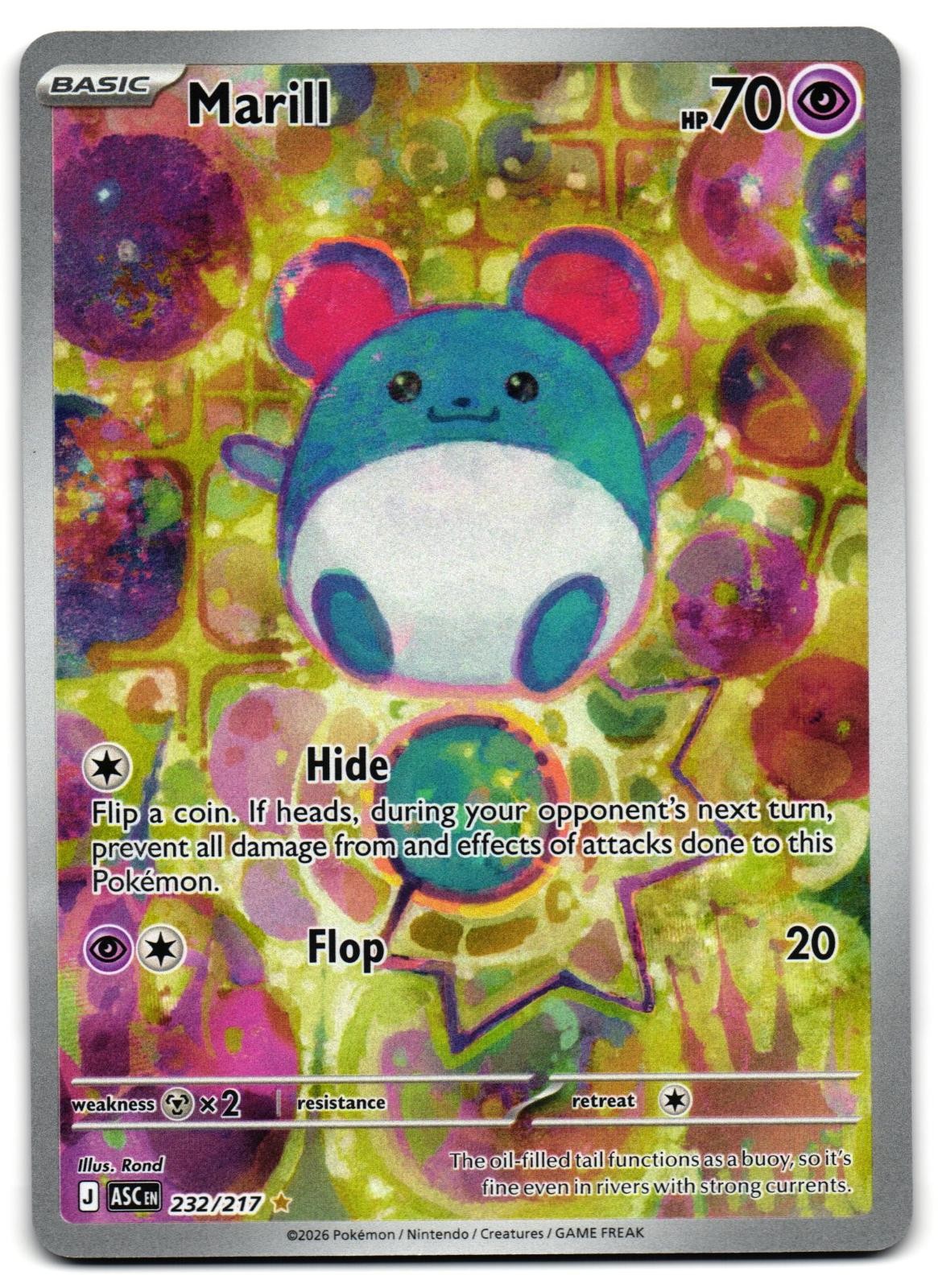 Marill 232/217 - 🌊 Ascended Heroes Illustration Rare Pokemon TCG 🖤 - M/LP