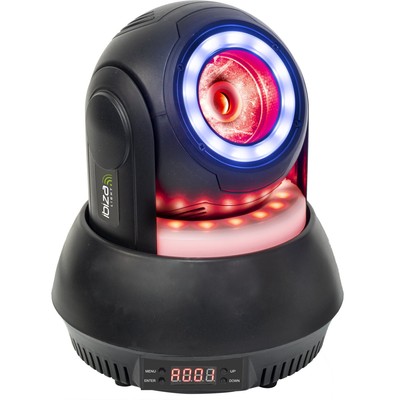 IBIZA STAR-BEAM-BL 40W BEAM MOVING HEAD RGBW 4-IN-1 MIT 2 LED RINGEN EVENT LICHT