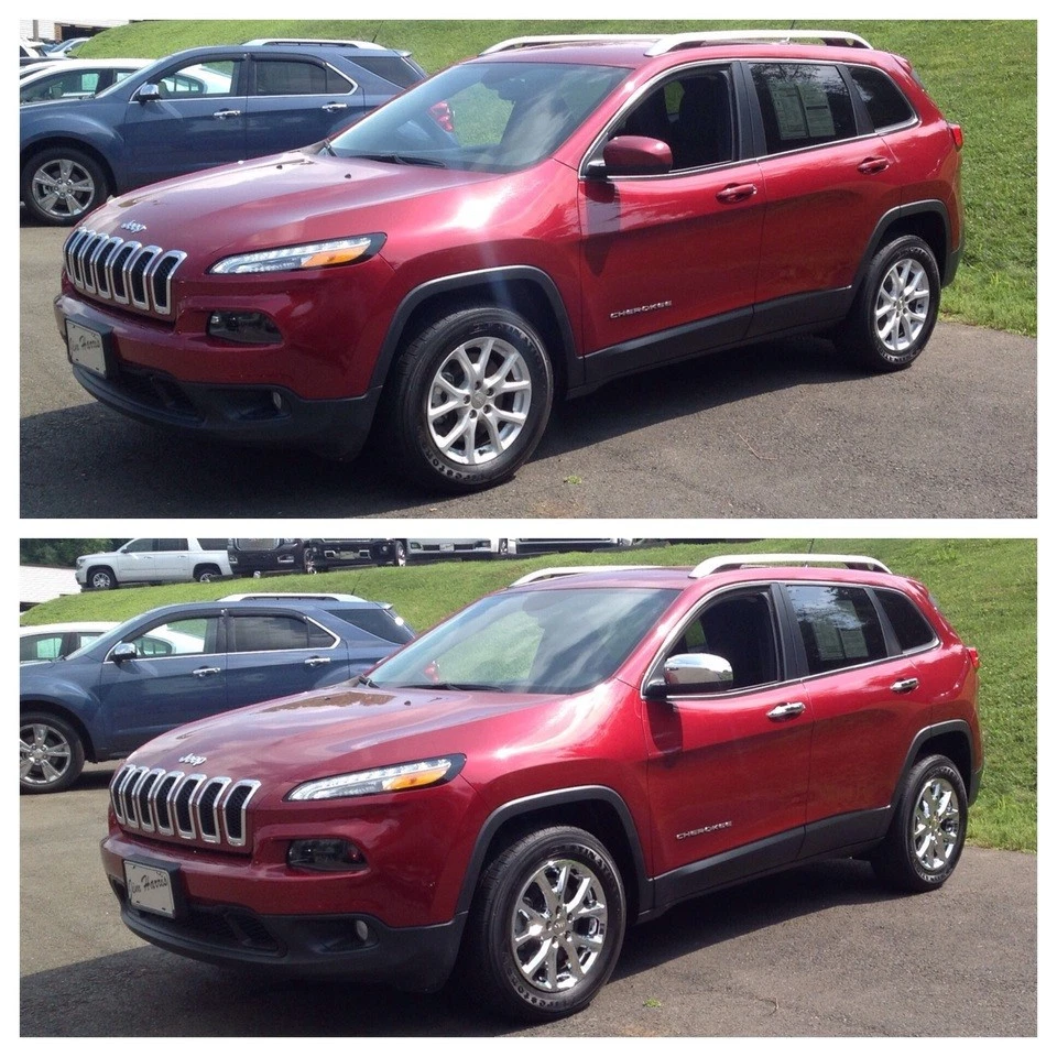 Tapacubos tapacubos cromados de 17" para Jeep Cherokee 2014-2018 4 para llantas Foto 3 de 4