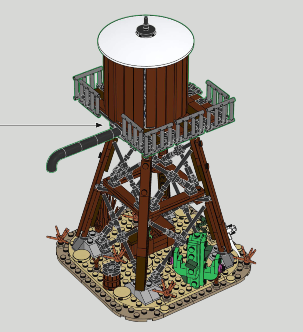 Lego Watertower Lego Water Tank Lego Water Tank Hotsell