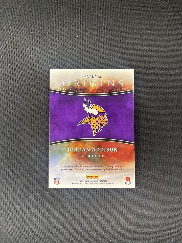 2023 Panini Origins #RJA-JA Jordan Addison Autograph Patch RC | eBay