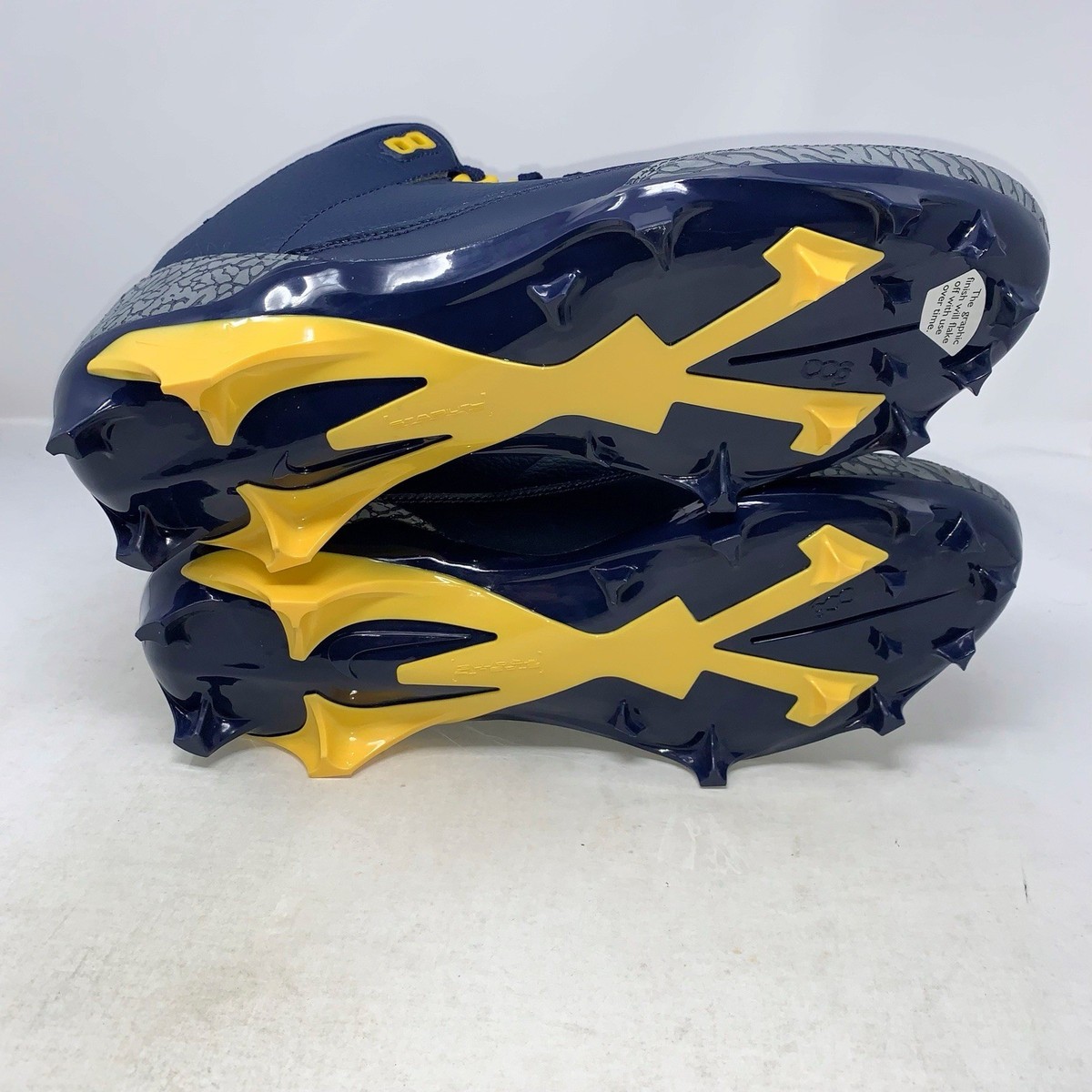 靴 m i Air Jordan 3 'Michigan Wolverines PE' Blue Football Cleats, Size