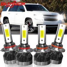 For Chevrolet Tahoe 1995-2006 4Pcs LED Headlight Bulb High/Low Beam Combo 6000K