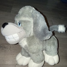 VTG Tonka Pooch Patrol 1990 Gray Puppy Dog 10" Plush Stuffed Animal Smile/Snarl
