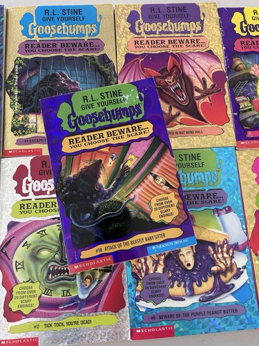 Goosebumps Vintage Bulk Lot Bundle Book x9 1997 R.L Styne Choose Your Scare - Foto 3 di 5