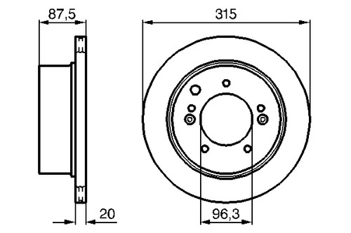 2x BRAKE DISC 0 986 479 232 FOR KIA D4CB 2.5L G4JS 2.4L 4cyl SORENTO I 3.5L - Picture 6 of 14