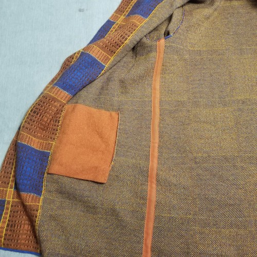 Anthropology Field Flower Hooded Cardigan Sweater 100% Wool Plaid Sz M - Picture 11 of 15