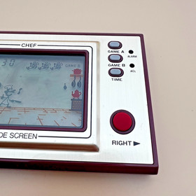 Vintage 1981 Nintendo Game & Watch Chef FP-24 Wide Screen Handheld Game Japan