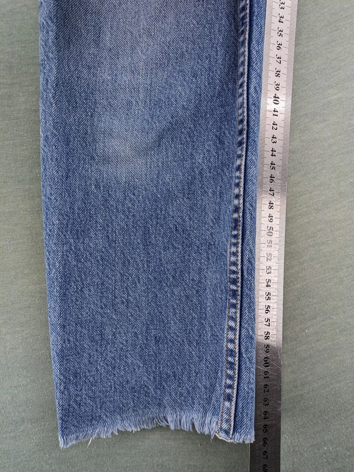 RE/DONE Damen Originals Jeans 27 Blau High Rise Straight Leg Button Fly Raw Hem - Bild 4 von 4