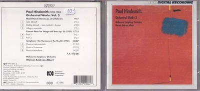 Paul Hindemith - Melbourne Symphony Orchestra, Werner Andreas Albert   CD