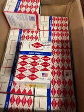 Briscon SN-350-B-SS 302 Stainless Steel Cable Staples 1-1/16"WX1-7/16"L Box 100