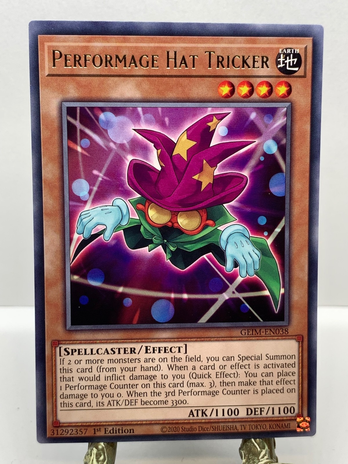 PERFORMAGE HAT TRICKER GEIM-EN038 RARE GENESIS IMPACT YU-GI-OH FIRST EDITION