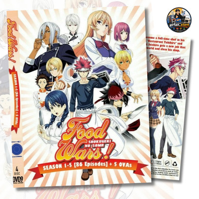 Food Wars Shokugeki Complete Series Season 1-5 + 5 OVA Anime DVD Box Set Eng Dub