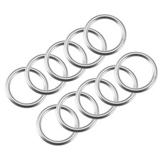 304 Stainless Steel Welded O Ring 25mm 0.98" Outer Dia 3mm Thickness 10pcs