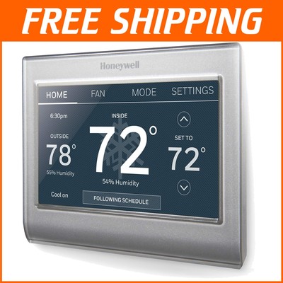 Touchscreen Smart Thermostat: Wi-Fi Connectivity & Energy Savings for Homes