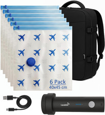 - Set Da Viaggio Salvaspazio, Pompa Sottovuoto Wireless USB C + 6 Sacchetti Trav