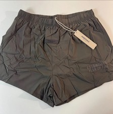 Fear Of God Essentials Nylon Running Shorts Off Black Size Large NEW