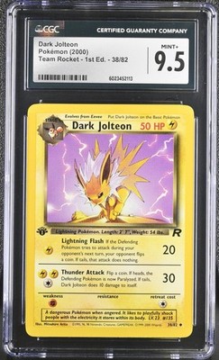 CGC 9.5 1st Edition Dark Jolteon 38/82 Team Rocket Pokemon 2000 | eBay