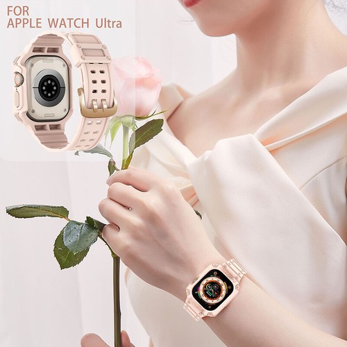 Para Apple Watch Ultra 2 49mm Correa de Reloj Prevención de Caídas TPU Estuche Deportivo + Correa - Imagen 3 de 15
