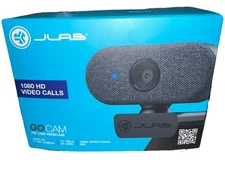 JLab Go Cam HD USB Webcam 1080 HD Video Calls 2.1 MP Camera Omni-Directional NEW