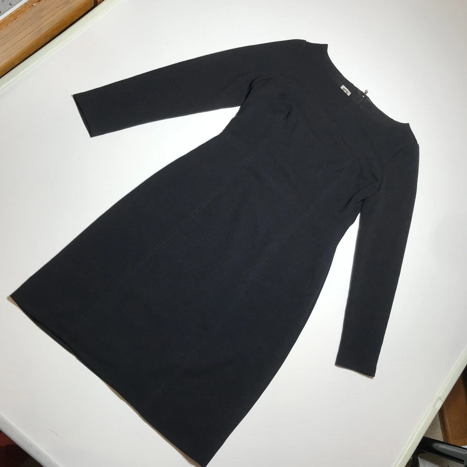 Платье-футляр женское Anne Klein 10 черное тканое вырез лодочка с отделкой из искусственной кожи - Изображение 2 из 4