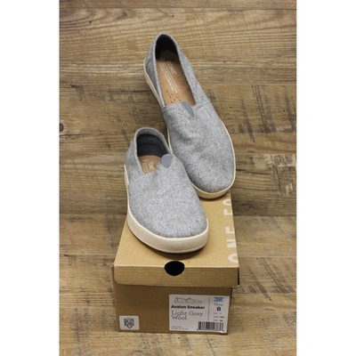 Toms Avalon Slip On Sneakers Men's Size 8 Gray Wool Casual Comfort Shoes