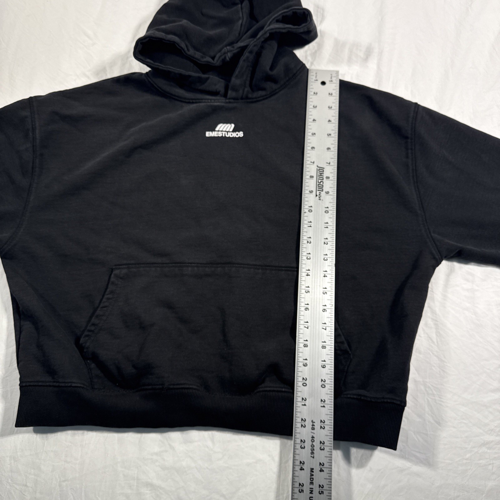 Eme Studios Basic Shadow Oversized Hoodie Black S… - image 8