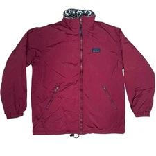 Vintage L.L. Bean Warm Up Jacket Burgundy lined size L